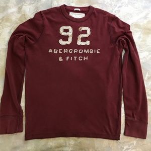 Abercrombie and Fitch burgundy shirt, muscle fit